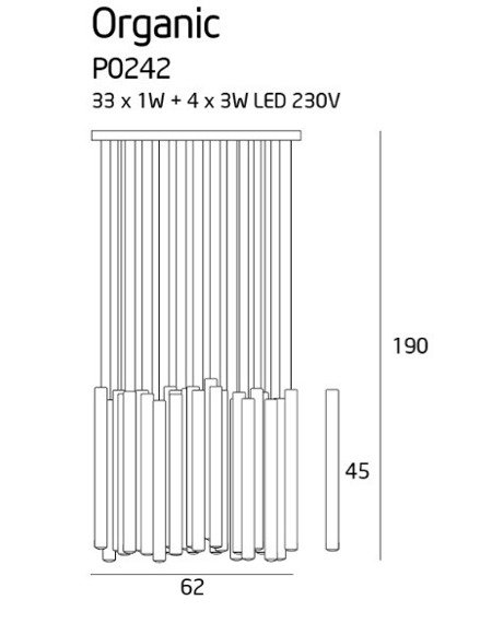 Lampa wisząca MaxLight Organic P0242