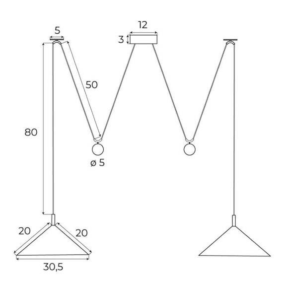 Lampa wisząca Maxlight Vulcano P0506