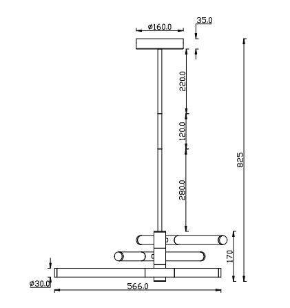 Lampa wisząca Maytoni Axis MOD106PL-L28G3K