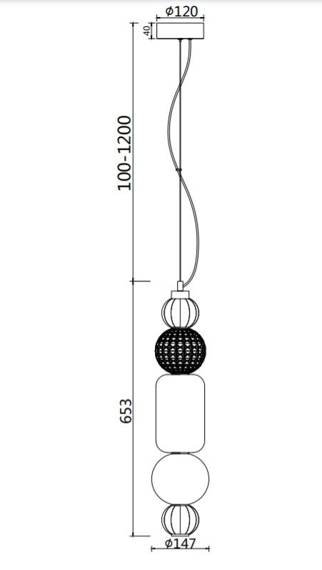 Lampa wisząca Maytoni Collar P069PL-L35CH3K