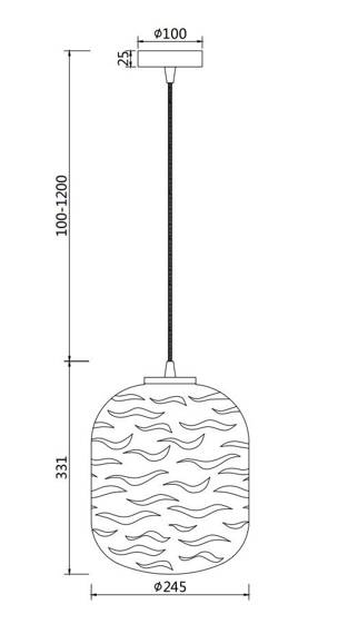 Lampa wisząca Maytoni Dunas P058PL-01B