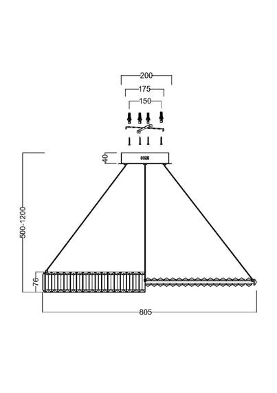 Lampa wisząca Maytoni Krone P097PL-L45G4K