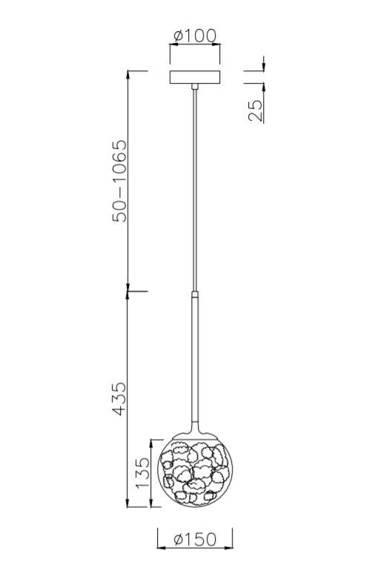 Lampa wisząca Maytoni Ligero MOD061PL-01BS