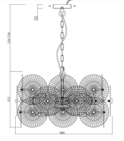 Lampa wisząca Maytoni MOD007PL-10G Aster