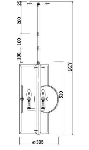 Lampa wisząca Maytoni MOD099PL-03G Marmo