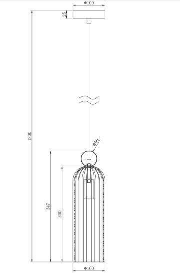 Lampa wisząca Maytoni MOD302PL-01W Antic