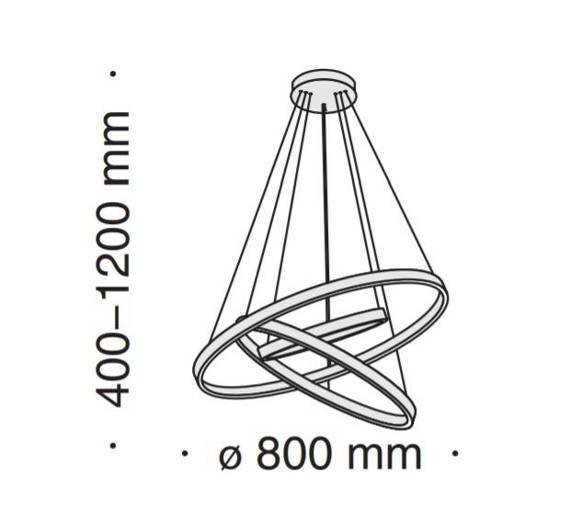 Lampa wisząca Maytoni Rim MOD058PL-L100B4K Czarna