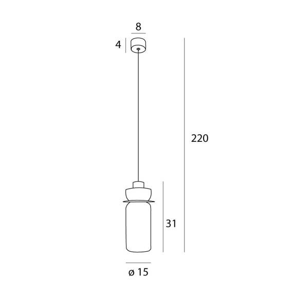 Lampa wisząca P0602 Maxlight Amber Glass Signature B