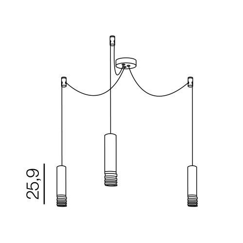 Lampa wisząca Pająk Azzardo Locus 3 AZ3403