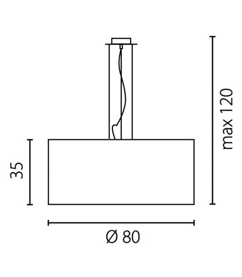 Lampa wisząca Ramko Nodo Fornir 80 cm ecru