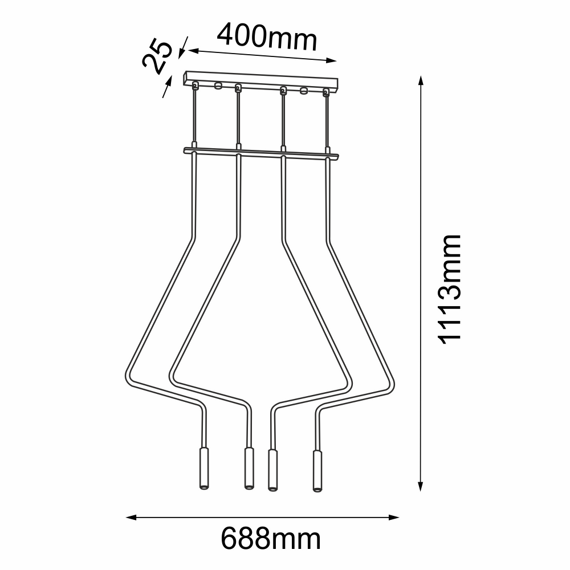 Lampa wisząca Shilo 5141 No. Vi 4