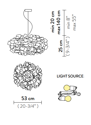 Lampa wisząca Slamp Clizia CLISS00GNM01T00000EU gold