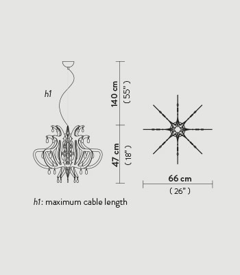 Lampa wisząca Slamp Lillibet Silver