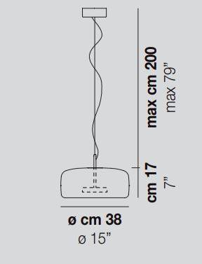 Lampa wisząca Vistosi Jube JUBESP1G FU/TR OS