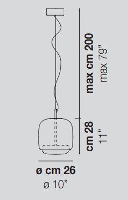 Lampa wisząca Vistosi Jube JUBESPP CR/BC OS