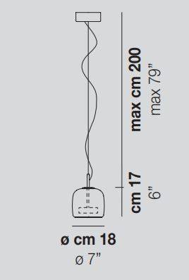 Lampa wisząca Vistosi Jube JUBESPS TB/TR OS