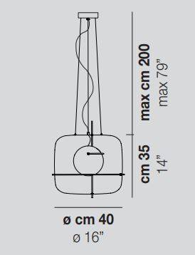 Lampa wisząca Vistosi Plot PLOTSP FU/NE 