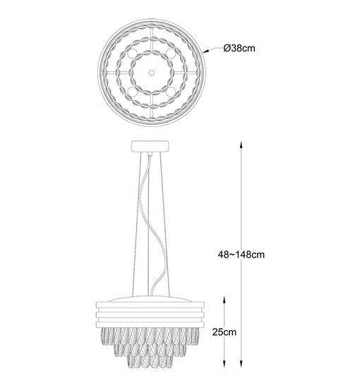 Lampa wisząca Zuma Line Naica P0525-04A-P7D7