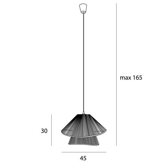 Lampa wisząca boho P0580 Maxlight Amalfi 