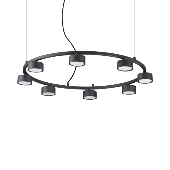 Lampa wisząca minimalistyczna czarna Ideal Lux Minor Round SP8