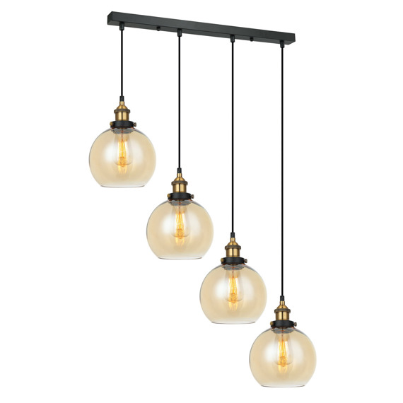 Lampa wisząca na listwie Italux Cardena MDM-4330/4 GD+AMB