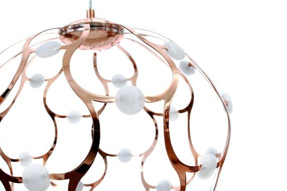 Lampa wisząca nowoczesna LED Berella Light Aspilia 40 cm różowe złoto BL0150