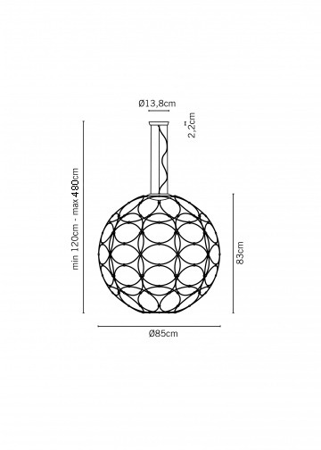 Lampa wiszca Fabbian Giro F30 A03 21