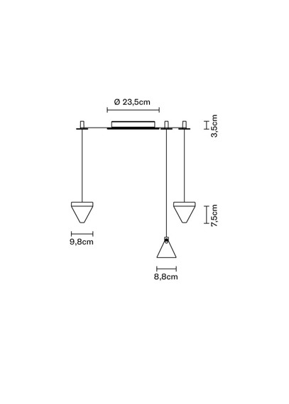 Lampa wiszca Fabbian Tripla F41 G01 21