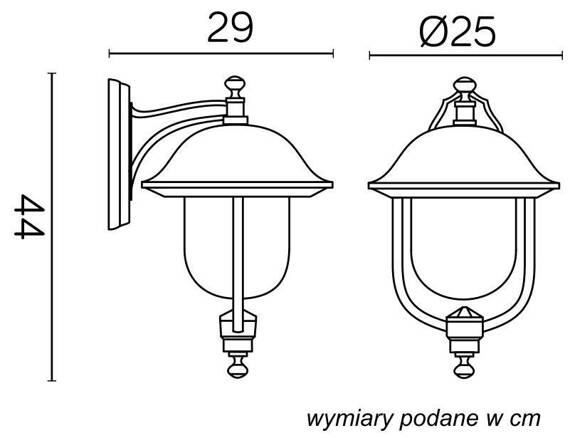 Lampa zewnetrzna SU-MA Prince K 3012/1/O