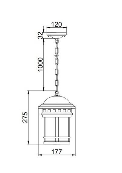 Lampa zewnętrzna wisząca Maytoni Salamanca O031PL-01BR