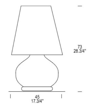 Lampka Nocna Leucos PARALUME G T (Big) biaął 73 cm