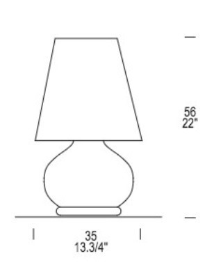 Lampka Nocna Leucos PARALUME M T (medium) 56 cm biała