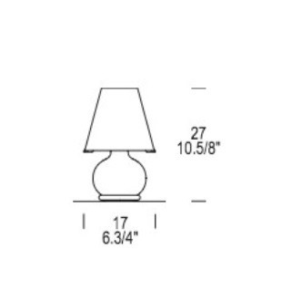 Lampka Nocna Leucos PARALUME MINI T biała 27 cm