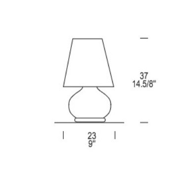 Lampka Nocna Leucos PARALUME P T (small) biała 37 cm