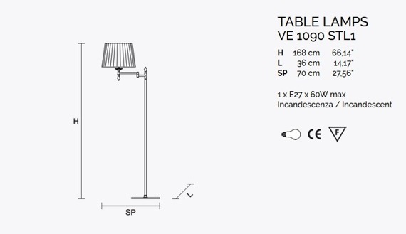 Lampka Podłogowa MASIERO VE 1090 STL1