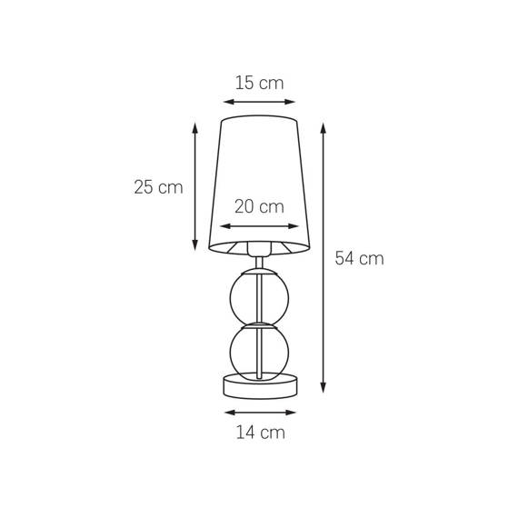 Lampka stołowa Kaspa Coco Złota 41090105