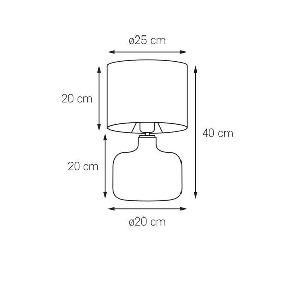 Lampka stołowa Kaspa Lora 41070111 Bordowa