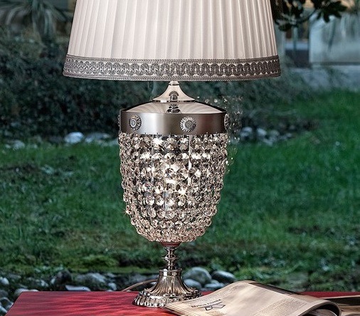 Lampka stołowa MASIERO Elegantia 6000 TL2 G Kryształki Swarovski