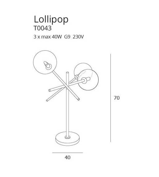 Lampka stołowa  MaxLight Lollipop T0043