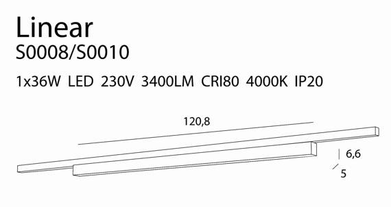 MaxLight Linear S0008 Oprawa do szynoprzewodu 