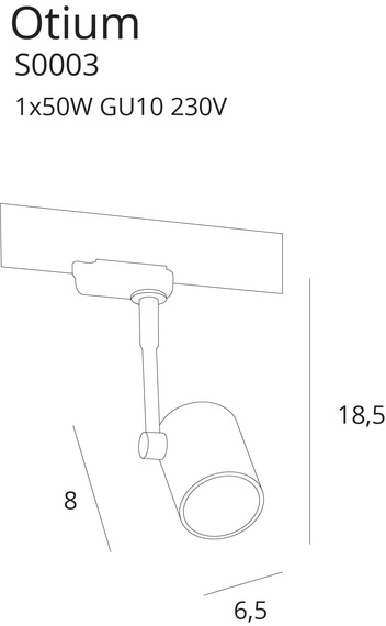 MaxLight Otium S0003 Lampa do szynoprzewodu 