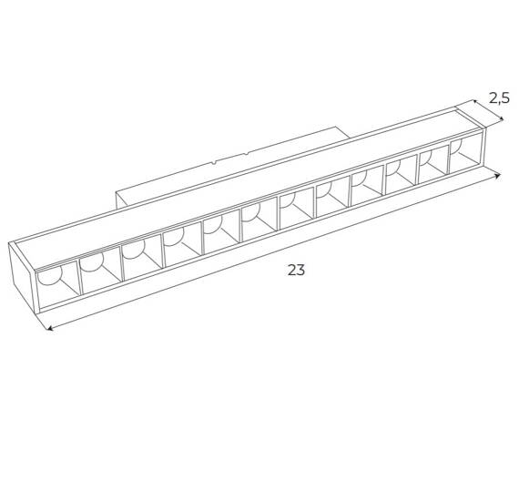 Maxlight M0026N Magnetic System On/Off Lampa do szyny magnetycznej liniowej