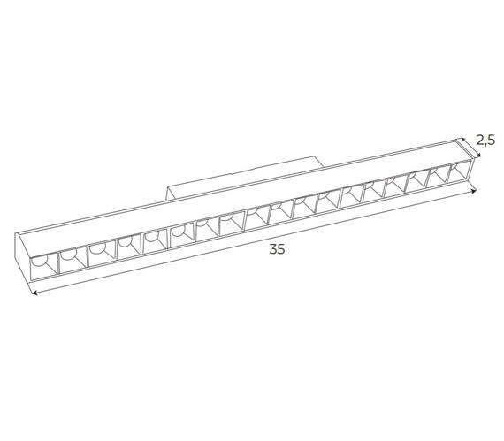 Maxlight Magnetic Lampa do szyny magnetycznej liniowe M0027N System Zigbee 