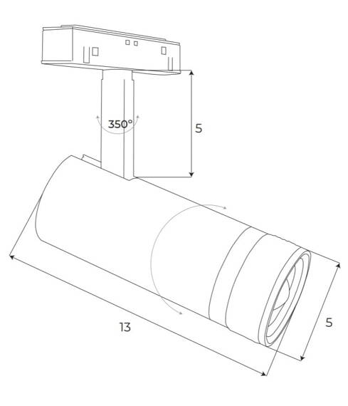 Maxlight Magnetic System On/Off Lampa do magnetycznego szynoprzewodu M0041N