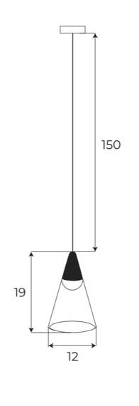 Maxlight Magnetic System On/Off M0015N Lampa wisząca do magnetycznego szynoprzewodu