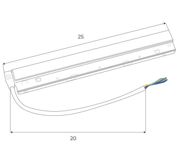 Maxlight Magnetic Zasilacz wewnętrzny 200W do szyn magnetycznych MA0005 