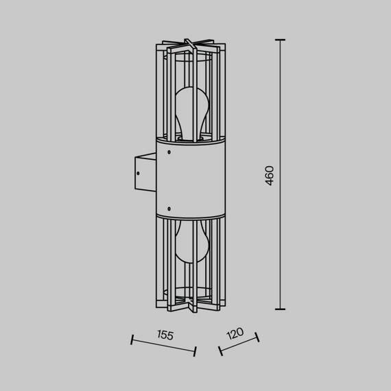 Maytoni Barrel Lampa ścienna zewnętrzna O453WL-02GF