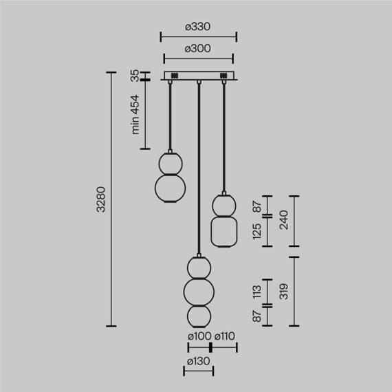 Maytoni Drop MOD273PL-L33CH3K Żyrandol