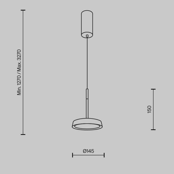 Maytoni El MOD041PL-L15GB3K Lampa wisząca