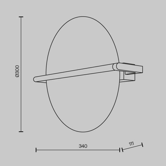 Maytoni Lampa ścienna MOD279WL-L14G3K Mira